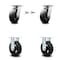Service Caster 6 Inch Kingpinless Rubber on Steel Wheel Caster Swivel Locks 2 Rigid SCC, 2PK SCC-KP30S620-RSR-BSL-2-R-2 - alternate 1